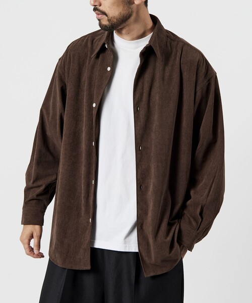 FREAK'S STORE（フリークスストア）の「限定展開 Relax Fit リラックスフィット コーデュロイ レギュラーカラー シャツ（シャツ/ブラウス・メンズ・チャコールグレー/ブラック/ブラウン/オリーブ/ベージュ/ナチュラル・SMALL/LARGE/MEDIUM）」の13枚目の写真