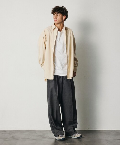 FREAK'S STORE（フリークスストア）の「限定展開 Relax Fit リラックスフィット コーデュロイ レギュラーカラー シャツ（シャツ/ブラウス・メンズ・チャコールグレー/ブラック/ブラウン/オリーブ/ベージュ/ナチュラル・SMALL/LARGE/MEDIUM）」の20枚目の写真