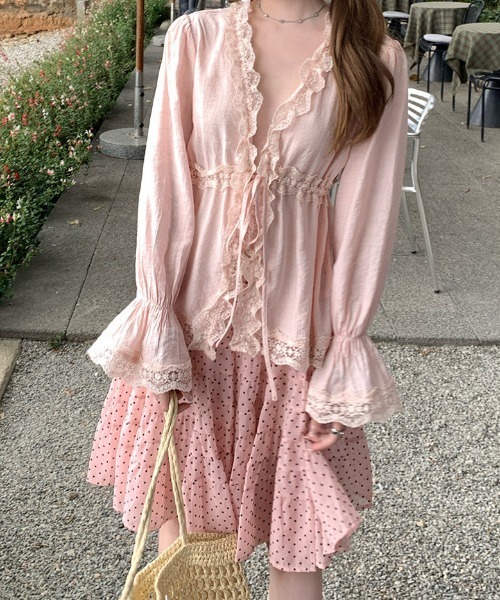 Vipoa(ヴィポア)の「Fluffy dot pattern skirt(スカート・レディース・ピンク・FREE)」の22枚目の写真