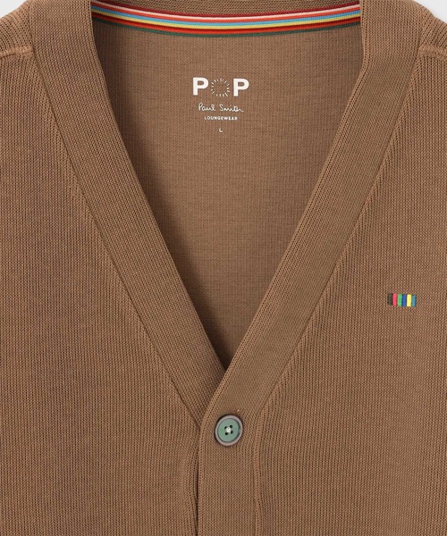 Paul Smith(ポールスミス)の「【ラウンジウェアー】“Stripe Bar” ダブルフェイス カーディガン【853428 P7198A】(カーディガン/ボレロ・メンズ・ネイビー/ブラウン・MEDIUM/LARGE)」の3枚目の写真