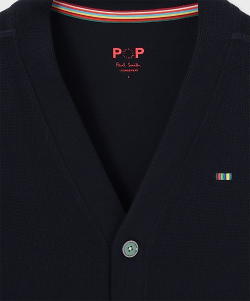 Paul Smith(ポールスミス)の「【ラウンジウェアー】“Stripe Bar” ダブルフェイス カーディガン【853428 P7198A】(カーディガン/ボレロ・メンズ・ネイビー/ブラウン・MEDIUM/LARGE)」の5枚目の写真