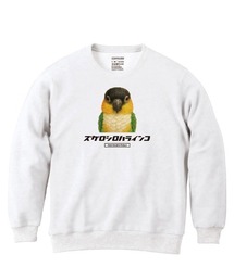 Moftique(モフティック) トレーナー スウェット 裏毛 ズグロシロハラインコ 鳥 ペット アニマル プリント トップス メンズ ユニセックス
