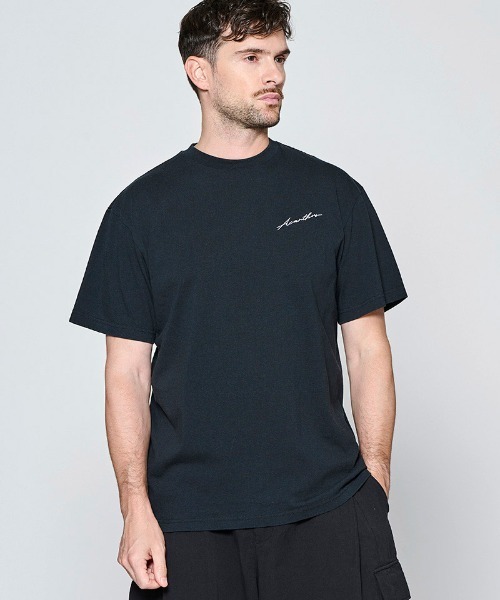 ACANTHUS(アカンサス)の「mt10677- Vintage Wash Embroidered Tee Tシャツ(CT2705)(Tシャツ/カットソー・メンズ・サックスブルー/ブラック/ホワイト・XL/L/M/S)」の2枚目の写真