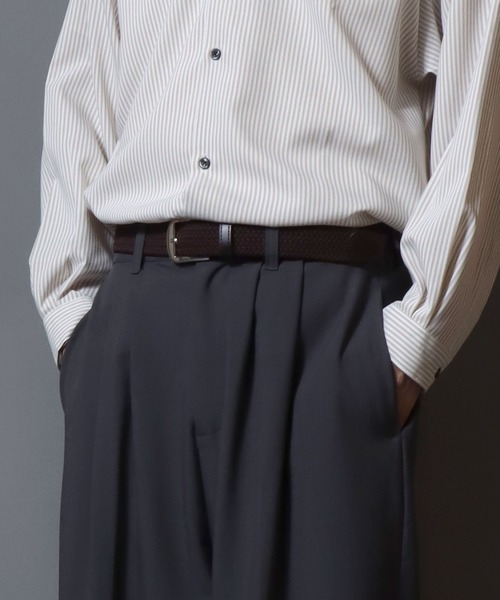 ANPAS（アンパス）の「Elastic Braided Belt / ゴムメッシュベルト ストレッチ メンズ レディース ユニセックス 編み込みベルト（ベルト・メンズ・ネイビー/ブラック/ダークブラウン/ブラック系その他/ブラウン系その他・フリー）」の8枚目の写真