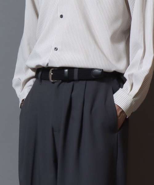 ANPAS（アンパス）の「Elastic Braided Belt / ゴムメッシュベルト ストレッチ メンズ レディース ユニセックス 編み込みベルト（ベルト・メンズ・ネイビー/ブラック/ダークブラウン/ブラック系その他/ブラウン系その他・フリー）」の10枚目の写真