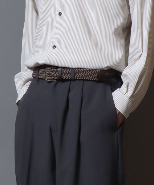 ANPAS（アンパス）の「Elastic Braided Belt / ゴムメッシュベルト ストレッチ メンズ レディース ユニセックス 編み込みベルト（ベルト・メンズ・ネイビー/ブラック/ダークブラウン/ブラック系その他/ブラウン系その他・フリー）」の14枚目の写真