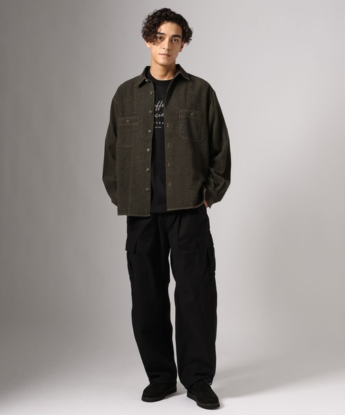 BAYFLOW(ベイフロー)の「ダブルフェイスワークシャツ(シャツ/ブラウス・メンズ・ダークブラウン/オフホワイト/ブルー・LARGE/MEDIUM)」の16枚目の写真
