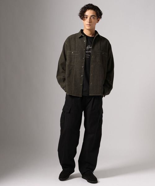 BAYFLOW(ベイフロー)の「ダブルフェイスワークシャツ(シャツ/ブラウス・メンズ・ダークブラウン/オフホワイト/ブルー・LARGE/MEDIUM)」の17枚目の写真
