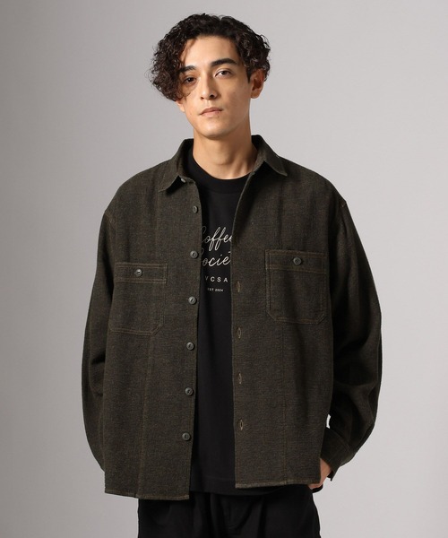 BAYFLOW(ベイフロー)の「ダブルフェイスワークシャツ(シャツ/ブラウス・メンズ・ダークブラウン/オフホワイト/ブルー・LARGE/MEDIUM)」の18枚目の写真