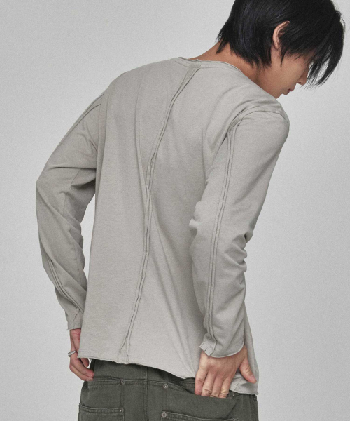 KICHUL（キチョル）の「カットオフロングスリーブ（グレージュ）（Tシャツ/カットソー・レディース・その他・SMALL/MEDIUM/LARGE）」の2枚目の写真