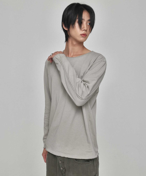 KICHUL（キチョル）の「カットオフロングスリーブ（グレージュ）（Tシャツ/カットソー・レディース・その他・SMALL/MEDIUM/LARGE）」の4枚目の写真