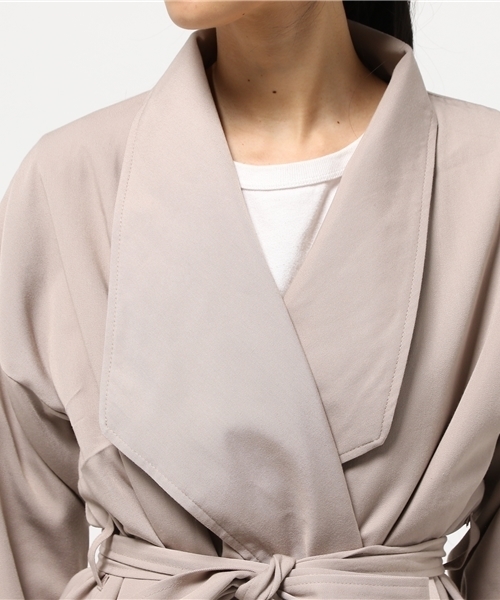 VENCEEXCHANGE（ヴァンスエクスチェンジ）の「オーバーコート（トレンチコート・レディース・ライトグレー/ライトカーキ/ベージュ・MEDIUM）」の7枚目の写真