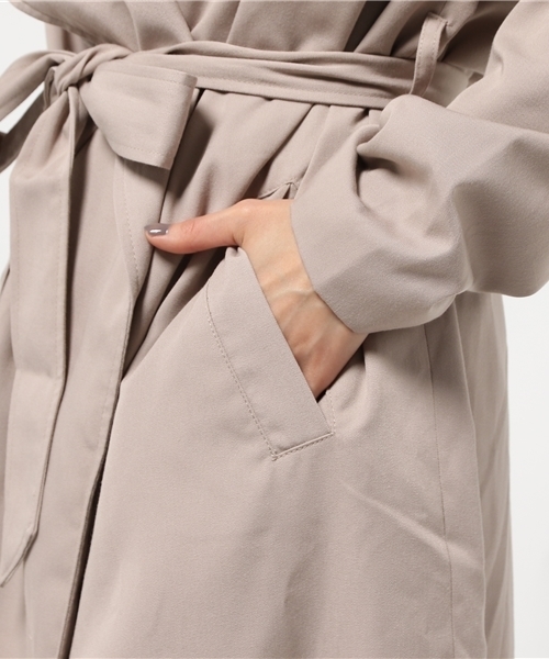 VENCEEXCHANGE（ヴァンスエクスチェンジ）の「オーバーコート（トレンチコート・レディース・ライトグレー/ライトカーキ/ベージュ・MEDIUM）」の9枚目の写真