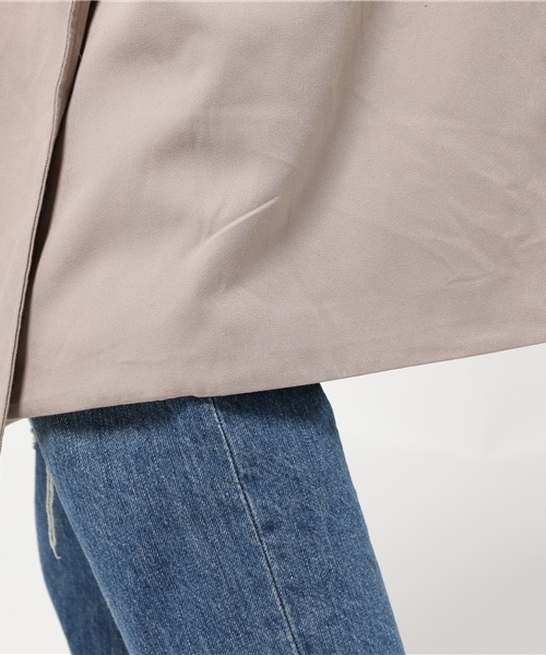 VENCEEXCHANGE（ヴァンスエクスチェンジ）の「オーバーコート（トレンチコート・レディース・ライトグレー/ライトカーキ/ベージュ・MEDIUM）」の10枚目の写真