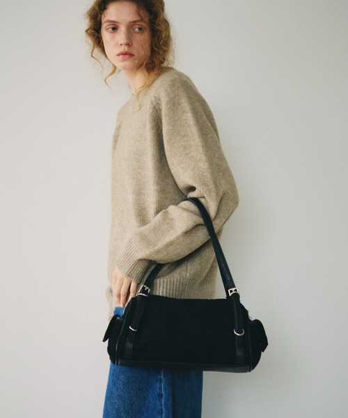 full/fill.(フルフィル)の「fake suede side pocket bag / フェイクスウェードサイドポケットバッグ(ハンドバッグ・レディース・ブラック/グレー・FREE)」の3枚目の写真