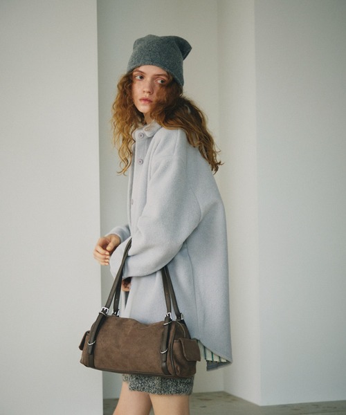 full/fill.(フルフィル)の「fake suede side pocket bag / フェイクスウェードサイドポケットバッグ(ハンドバッグ・レディース・ブラック/グレー・FREE)」の12枚目の写真