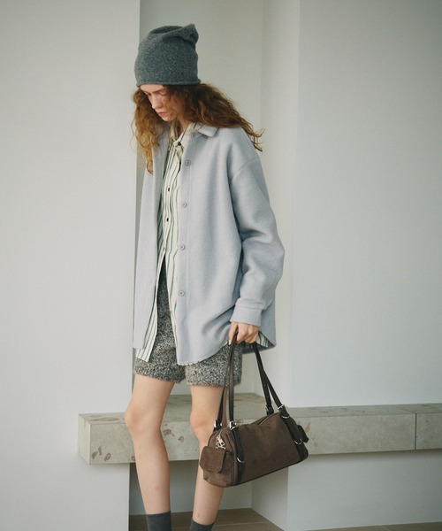 full/fill.(フルフィル)の「fake suede side pocket bag / フェイクスウェードサイドポケットバッグ(ハンドバッグ・レディース・ブラック/グレー・FREE)」の13枚目の写真