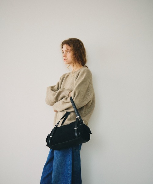 full/fill.(フルフィル)の「fake suede side pocket bag / フェイクスウェードサイドポケットバッグ(ハンドバッグ・レディース・ブラック/グレー・FREE)」の5枚目の写真