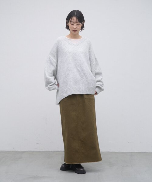 CIAOPANIC TYPY（チャオパニックティピー）の「∴フェードベイカーIラインスカート（スカート・レディース・オリーブ/ブラック/ブラウン・SMALL/MEDIUM）」の4枚目の写真