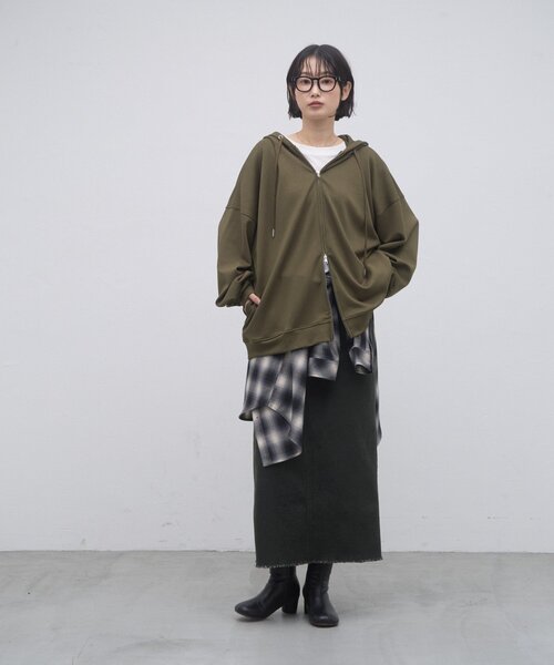 CIAOPANIC TYPY（チャオパニックティピー）の「∴フェードベイカーIラインスカート（スカート・レディース・オリーブ/ブラック/ブラウン・SMALL/MEDIUM）」の7枚目の写真