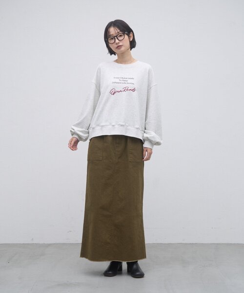 CIAOPANIC TYPY（チャオパニックティピー）の「∴フェードベイカーIラインスカート（スカート・レディース・オリーブ/ブラック/ブラウン・SMALL/MEDIUM）」の8枚目の写真