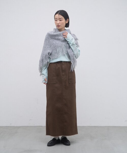 CIAOPANIC TYPY（チャオパニックティピー）の「∴フェードベイカーIラインスカート（スカート・レディース・オリーブ/ブラック/ブラウン・SMALL/MEDIUM）」の20枚目の写真