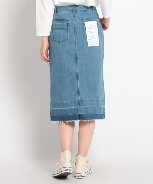 HusHusH（ハッシュアッシュ）の「フロントボタンデニムスカート（デニムスカート・レディース・ブルー/ブルー系1・03/02）」の5枚目の写真