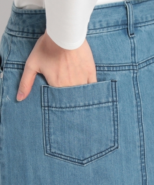 HusHusH（ハッシュアッシュ）の「フロントボタンデニムスカート（デニムスカート・レディース・ブルー/ブルー系1・03/02）」の7枚目の写真