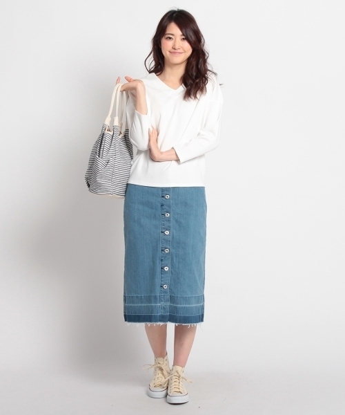 HusHusH（ハッシュアッシュ）の「フロントボタンデニムスカート（デニムスカート・レディース・ブルー/ブルー系1・03/02）」の9枚目の写真