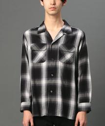 MONKEY TIME | ＜monkey time＞ C/LYCL オンブレーチェック オープンカラー シャツ(シャツ/ブラウス)
