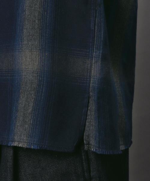 MONKEY TIME(モンキータイム)の「<monkey time> C/LYCL オンブレーチェック オープンカラー シャツ◆(シャツ/ブラウス・メンズ・ブラック/ネイビー・MEDIUM/SMALL/X-LARGE/LARGE)」の8枚目の写真