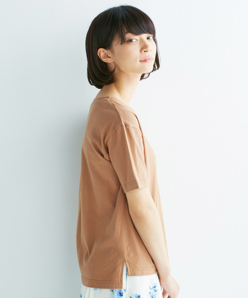 haco!(ハコ)の「U.S.A.コットンポケットTシャツ(Tシャツ/カットソー・レディース・サンドベージュ/ホワイト/ブラック・MEDIUM/X-LARGE/LARGE/SMALL)」の22枚目の写真