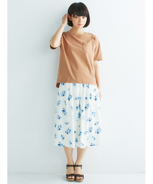 haco!(ハコ)の「U.S.A.コットンポケットTシャツ(Tシャツ/カットソー・レディース・サンドベージュ/ホワイト/ブラック・MEDIUM/X-LARGE/LARGE/SMALL)」の16枚目の写真