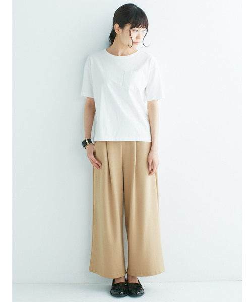 haco!(ハコ)の「U.S.A.コットンポケットTシャツ(Tシャツ/カットソー・レディース・サンドベージュ/ホワイト/ブラック・MEDIUM/X-LARGE/LARGE/SMALL)」の21枚目の写真