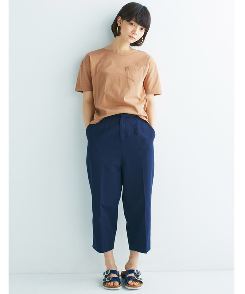 haco!(ハコ)の「U.S.A.コットンポケットTシャツ(Tシャツ/カットソー・レディース・サンドベージュ/ホワイト/ブラック・MEDIUM/X-LARGE/LARGE/SMALL)」の15枚目の写真