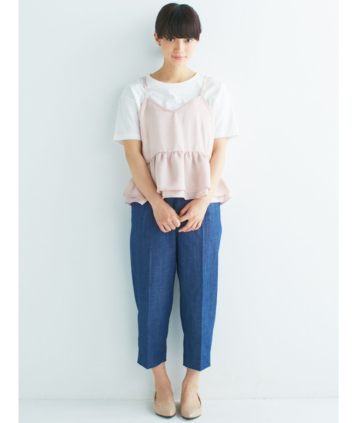 haco!(ハコ)の「U.S.A.コットンポケットTシャツ(Tシャツ/カットソー・レディース・サンドベージュ/ホワイト/ブラック・MEDIUM/X-LARGE/LARGE/SMALL)」の6枚目の写真