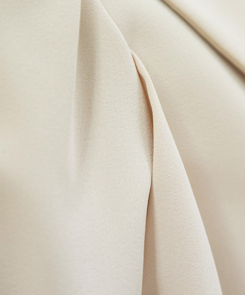 PourVous（プールヴー）の「存在感ある プリーツ パフ ボレロ / 結婚式 フォーマル ドレス羽織りパーティーや 二次会 同窓会対応 長袖 オケージョン （テーラードジャケット・レディース・ベージュ/ブラック・M）」の12枚目の写真