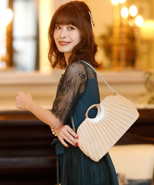 PourVous(プールヴー)の「ハンドクラッチパーティーバッグ お呼ばれ 結婚式 オケージョン 同窓会(ハンドバッグ・レディース・ベージュ/クリーム/シルバー/ブラック・FREE)」の17枚目の写真