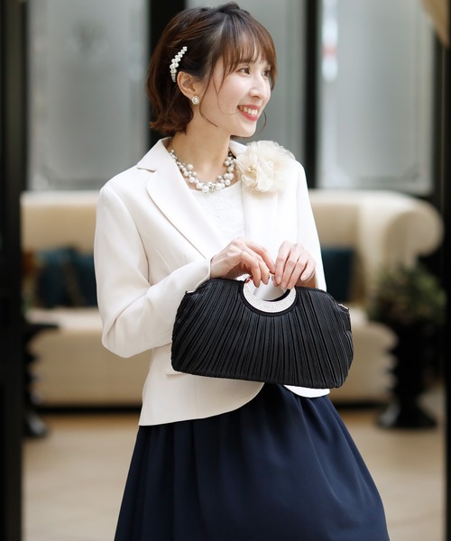 PourVous(プールヴー)の「ハンドクラッチパーティーバッグ お呼ばれ 結婚式 オケージョン 同窓会(ハンドバッグ・レディース・ベージュ/クリーム/シルバー/ブラック・FREE)」の20枚目の写真