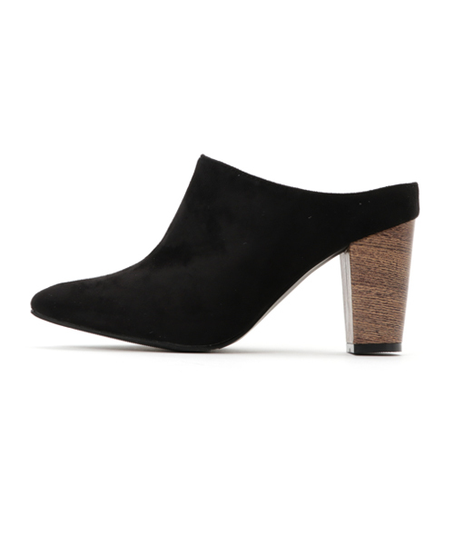 Re:EDIT（リエディ）の「7.9cmヒールポインテッドトゥスタックヒールサボ/シューズ[2016秋冬新作][Re:EDIT/リエディ]（サンダル・レディース・ブラック/ダークブラック/キャメル・SMALL/MEDIUM/LARGE/X-LARGE）」の4枚目の写真