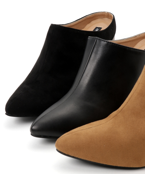 Re:EDIT（リエディ）の「7.9cmヒールポインテッドトゥスタックヒールサボ/シューズ[2016秋冬新作][Re:EDIT/リエディ]（サンダル・レディース・ブラック/ダークブラック/キャメル・SMALL/MEDIUM/LARGE/X-LARGE）」の11枚目の写真