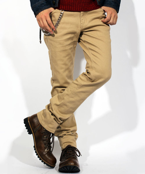 ８(eight)（エイト）の「ストレッチスキニーパンツ（チノパンツ・メンズ・マスタード/ブラック/カーキ/グレー/ワイン/ベージュ/ロイヤルブルー/ネイビー/ホワイト/ミント/ダークインディゴブルー/ブルー系その他/チャコールグレー・X-LARGE/SMALL/MEDIUM/LARGE）」の5枚目の写真