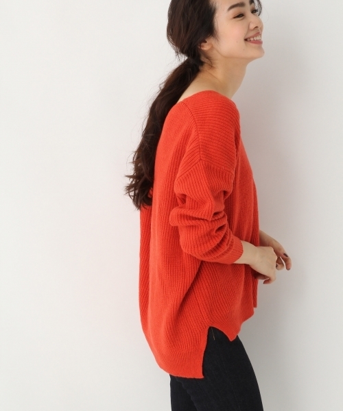 A part by（アパートバイ）の「【洗える冬ニット】7GAcWアゼVPO 731840 （ニット/セーター・レディース・ブラック/ブルー/オレンジ/ライトグレー/ブラウン・FREE）」の18枚目の写真