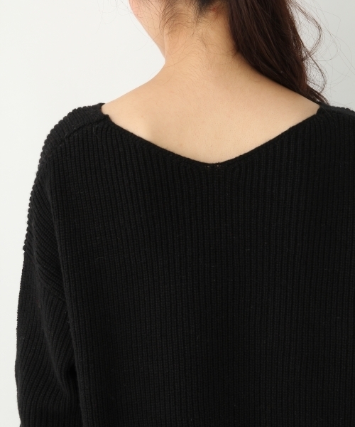 A part by（アパートバイ）の「【洗える冬ニット】7GAcWアゼVPO 731840 （ニット/セーター・レディース・ブラック/ブルー/オレンジ/ライトグレー/ブラウン・FREE）」の15枚目の写真