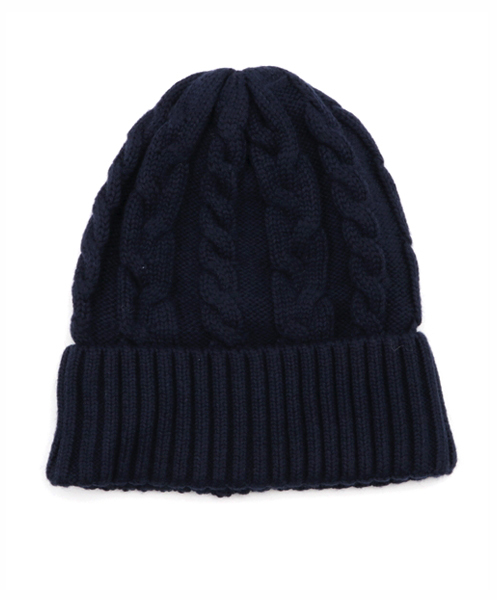 GLOBAL WORK（グローバルワーク）の「【キッズ】洗えるケーブルニットワッチ（ニットキャップ/ビーニー・キッズ・ホワイト/ネイビー/グレー・FREE）」の4枚目の写真