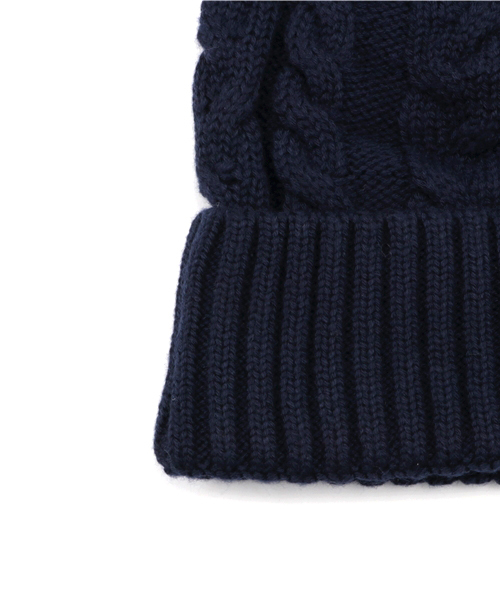 GLOBAL WORK（グローバルワーク）の「【キッズ】洗えるケーブルニットワッチ（ニットキャップ/ビーニー・キッズ・ホワイト/ネイビー/グレー・FREE）」の5枚目の写真