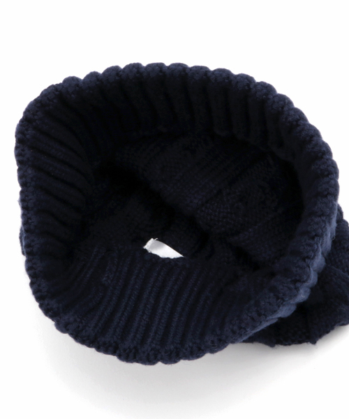 GLOBAL WORK（グローバルワーク）の「【キッズ】洗えるケーブルニットワッチ（ニットキャップ/ビーニー・キッズ・ホワイト/ネイビー/グレー・FREE）」の6枚目の写真