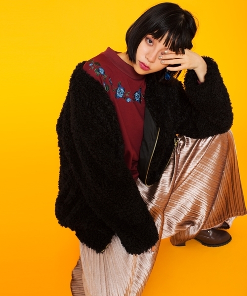 WEGO(ウィゴー)の「WEGO/モコモコジャケット(ブルゾン・レディース・ブラック/ピンク/キャメル/アニマル/ベージュ/ピンク系その他・FREE)」の18枚目の写真