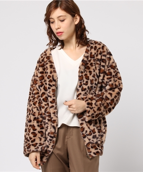 WEGO(ウィゴー)の「WEGO/モコモコジャケット(ブルゾン・レディース・ブラック/ピンク/キャメル/アニマル/ベージュ/ピンク系その他・FREE)」の22枚目の写真