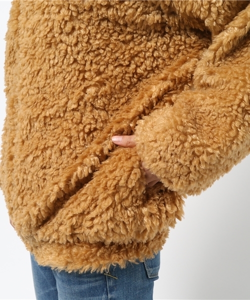 WEGO(ウィゴー)の「WEGO/モコモコジャケット(ブルゾン・レディース・ブラック/ピンク/キャメル/アニマル/ベージュ/ピンク系その他・FREE)」の12枚目の写真